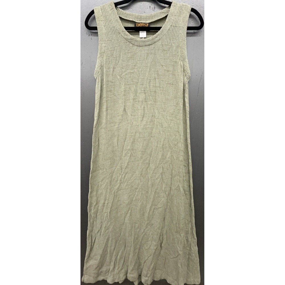 Women Maxi Dress S Sage Green Sleeveless Boho Lagenlook Coastal Preppy